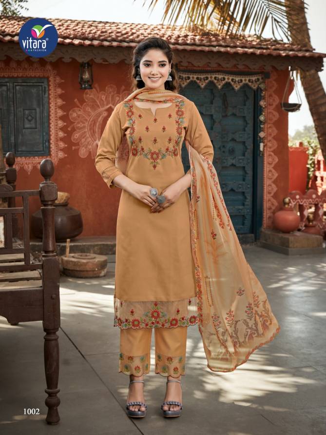 Saffron By Vitara 1001-1004 Readymade Salwar Suits Catalog